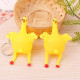 "NO BRAND" Hilarious Prank Chick Keychain, Fun Squeeze Egg Chickens (1 pc) - พวงกุญแจไก่ฟักไข่ 