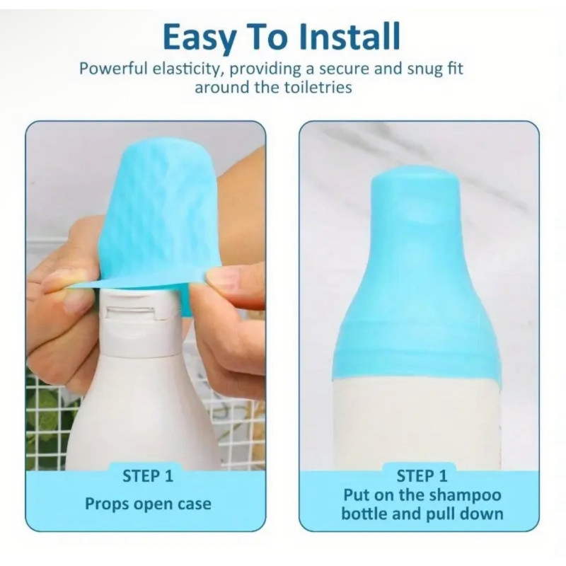 "NO BRAND" Leak Proof Silicone Travel Bottle Covers (5 pc) - จุกซิลิโคน ยืดหยุ่น กันรั่วซึม แบบพกพา