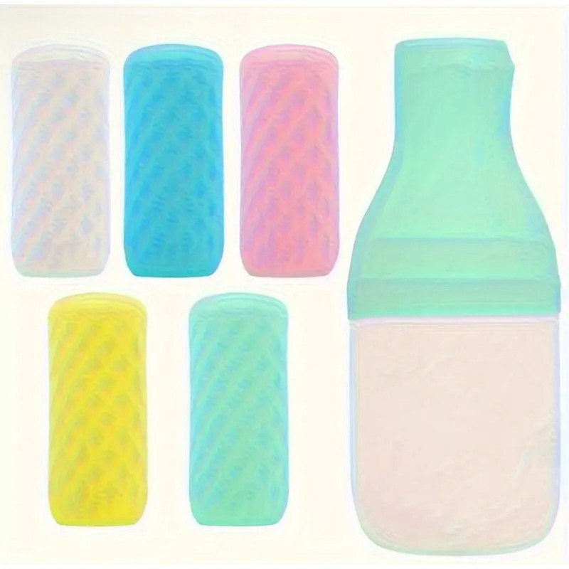 "NO BRAND" Leak Proof Silicone Travel Bottle Covers (5 pc) - จุกซิลิโคน ยืดหยุ่น กันรั่วซึม แบบพกพา
