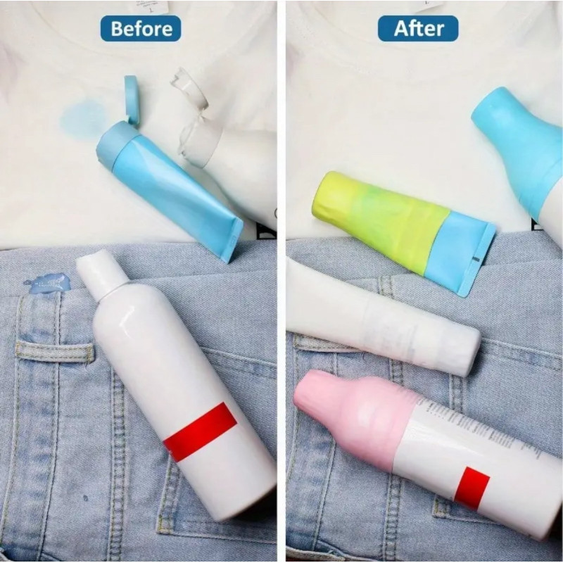 "NO BRAND" Leak Proof Silicone Travel Bottle Covers (5 pc) - จุกซิลิโคน ยืดหยุ่น กันรั่วซึม แบบพกพา