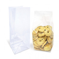 "CRAB" Clear Plastic Bags Pleated Bag Size 6"x 9" (500gram) - ถุงจีบ