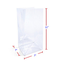 "CRAB" Clear Plastic Bags Pleated Bag Size 7"x 11" (500gram) - ถุงจีบ