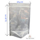 "NO BRAND Food Bag Silver + Clear size16*24 cm. (1 set 50 pcs) - ถุงใส่ขนม