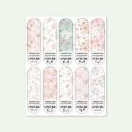 "BAKERY" Thank You Stickers 2x7 cm (100 pcs) - สติ๊กเกอร์ ขอบคุณ 