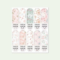 "BAKERY" Thank You Stickers 2x7 cm (100 pcs) - สติ๊กเกอร์ ขอบคุณ 