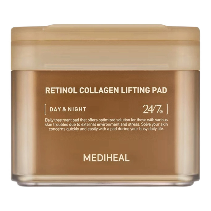 "MEDIHEAL" Retinol Collagen Lifting Toner Pad (100 ea/180 ml.) - โทนเนอร์แพด เรตินอลบริสุทธิ์และคอลลาเจน "MEDIHEAL" Retinol Collagen Lifting Toner Pad (100 ea/180 ml.) - โทนเนอร์แพด เรตินอลบริสุทธิ์และคอลลาเจน