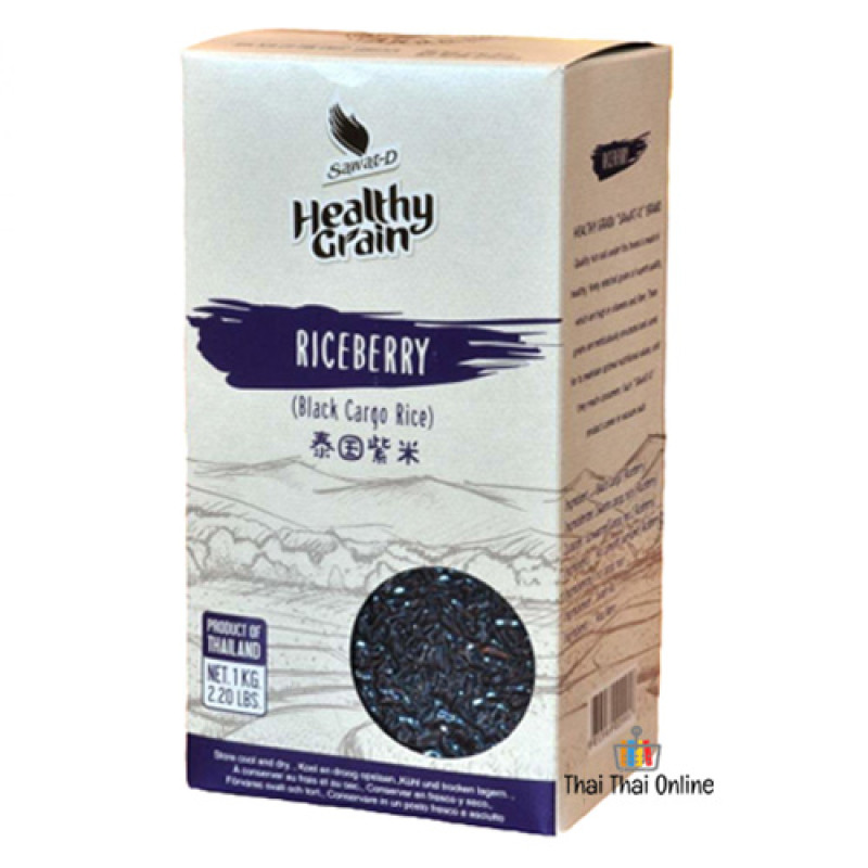 "SAWAT-D" Healthy Grain Black Cargo Riceberry (1kg) - ข้าวไรซ์เบอร์รี่ "SAWAT-D" Healthy Grain Black Cargo Riceberry (1kg) - ข้าวไรซ์เบอร์รี่