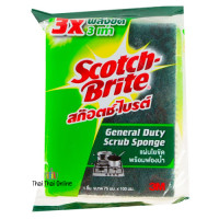 "SCOTCH-BRITE®" General Duty Scrub Sponge 7.50 x 10 cm. (1 pc) - สก๊อตช์-ไบรต์® "SCOTCH-BRITE®" General Duty Scrub Sponge 7.50 x 10 cm. (1 pc) - สก๊อตช์-ไบรต์®