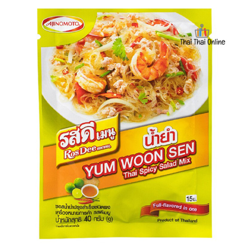 "ROS DEE MENU" Yum Woon Sen Thai Spicy Salad Mix (40 g.) - รสดี