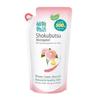 "SHOKUBUTSU Monogatari" Shower Cream JAPANESE CAMELLIA (Refill 500 ml) - ครีมอาบน้ำ  "SHOKUBUTSU Monogatari" Shower Cream JAPANESE CAMELLIA (Refill 500 ml) - ครีมอาบน้ำ