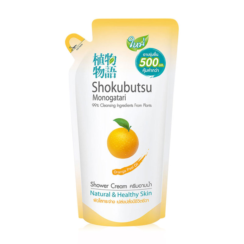 "SHOKUBUTSU Monogatari" Shower Cream ORANGE PEEL OIL (500 ml) - ครีมอาบน้ำ