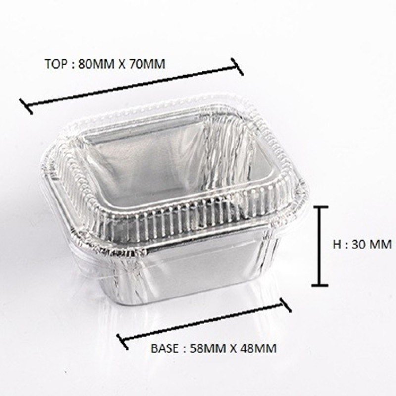 "STAR Products" Foil Container with plastic lid No.4330P -80 ml (10 sets)