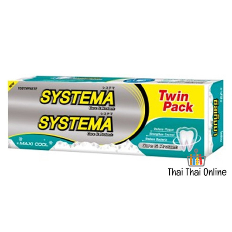 "SYSTEMA" Tooth Paste MAXI COOL Care & Protect (Twin Pack 140g x 2) - ซิสเท็มม่า ยาสีฟัน