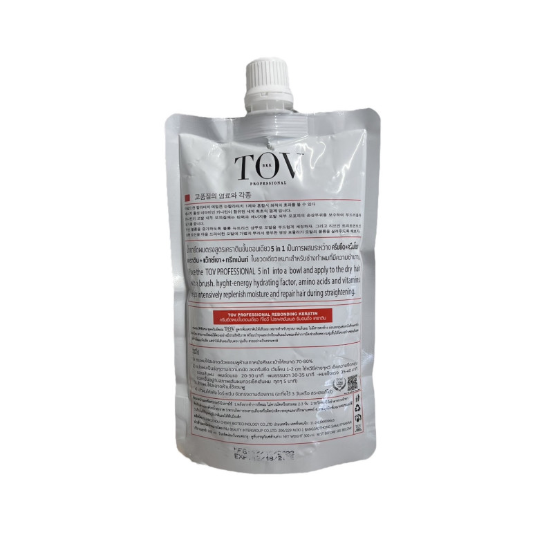 "TOV" Rebonding Keratin (300 mL) - ครีมยืดผม