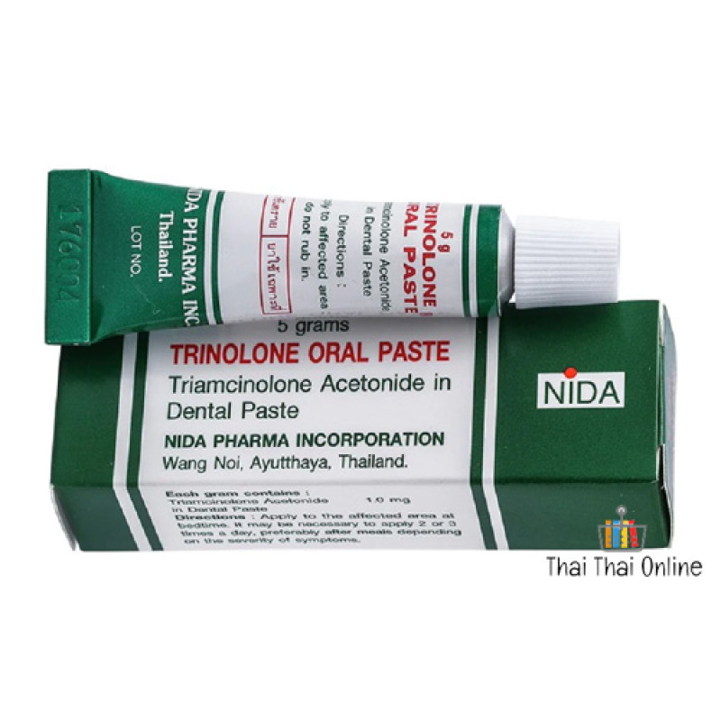 "TRINOLONE" Oral Paste  (5 grams) - ยาทาแผลในปาก