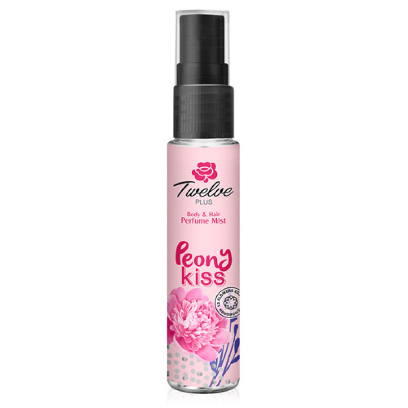 "TWELVE PLUS" Body and Hair Perfume Mist "PEONY KISS" (25 ml.) - ทเวลฟ์ พลัส"