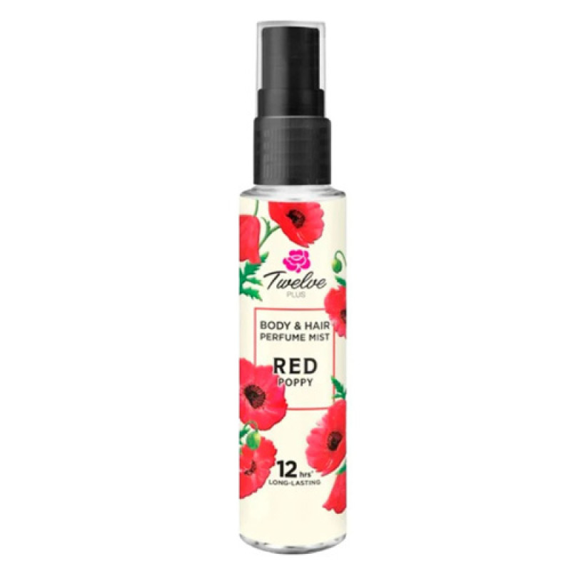 "TWELVE PLUS" Body and Hair Perfume Mist "RED POPPY" (25 ml.) - ทเวลฟ์ พลัส"