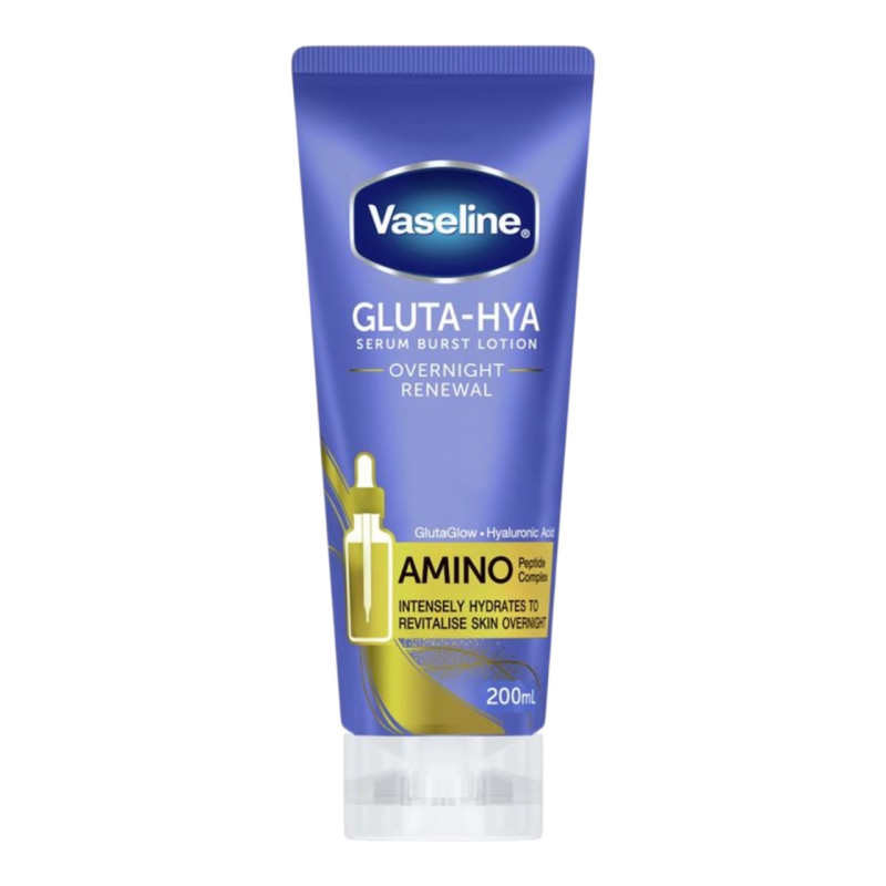 "VASELINE" Gluta-Hya Serum Burst UV Lotion - Overnight Renewal (200 ml.) - วาสลีน โลชั่น