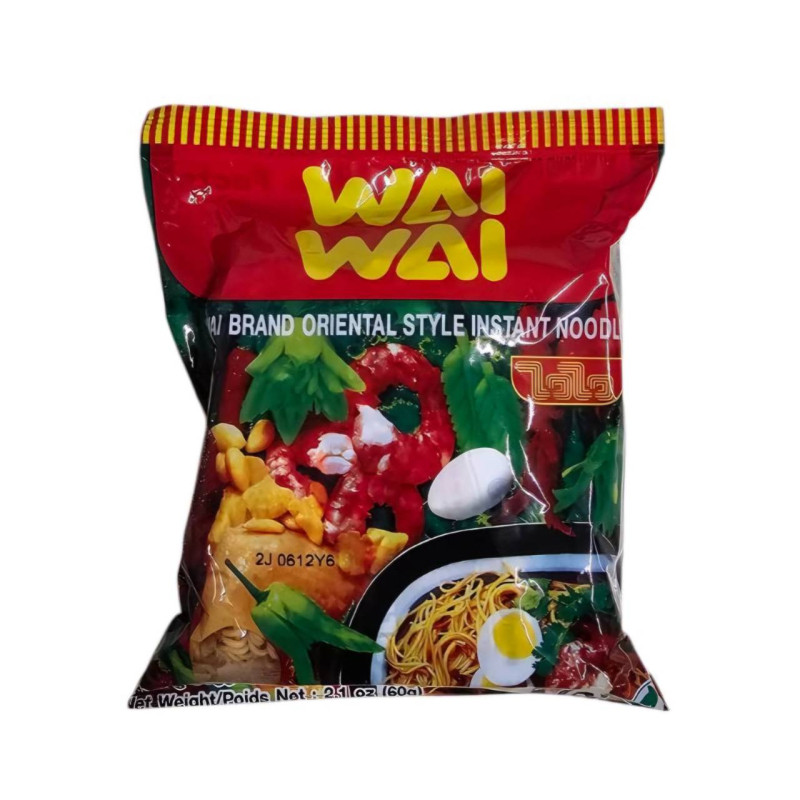 "WAI WAI" Oriental Style Instant Noodles  ( 60 grams) - ไวไว